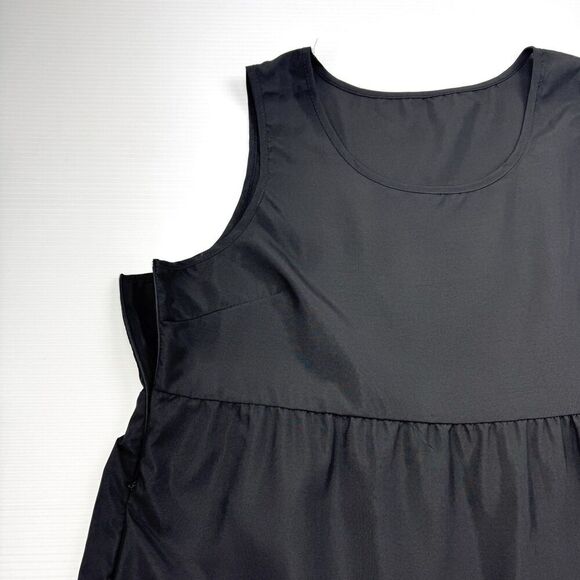 Black Dress Solid Sleeveless Size 3X Lightweight Tiered Side Zipper - Picture 5 of 8